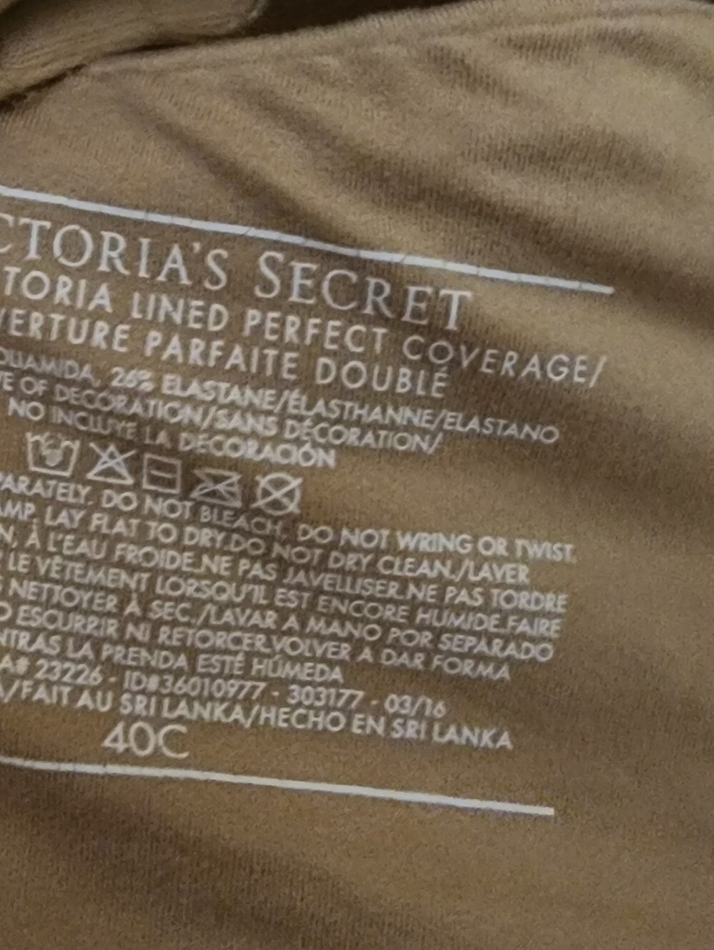 Victoria's Secret Perfect Coverage Beige Bra 40C - Picture 10 of 10